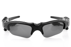 Midnight Black Titan Audio Specs | IPX4 Waterproof Smart Bluetooth 5.0 Sports Sunglasses with Wireless Mic & Open-Ear Audio
