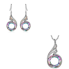 New Product Valentine's Day Phoenix Necklace Colorful Crystal Peacock