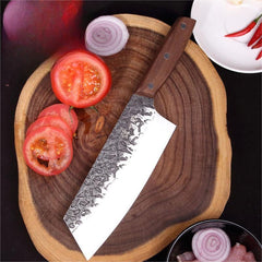 Old Fashioned Carved Chinese Kitchen Knife