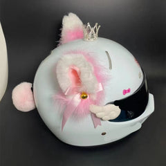 Scooter With Lights Motorcycle Shiny Veil Helmet Accessories Motorcycle Wedding Headdress