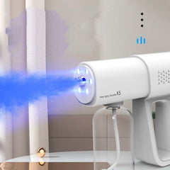 Handheld Nano Steam Sanitizer Gun - Wireless USB Disinfection Spray for Home, Car, and Blue Light Sanitizing