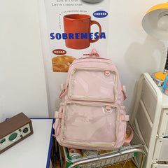Large Capacity Transparent Shoulder Pain Bag For Girls