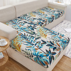 New Rainforest Leaf Sofa Seat Cover Solid Color Stretch Dustproof Printed Sofa Cover
