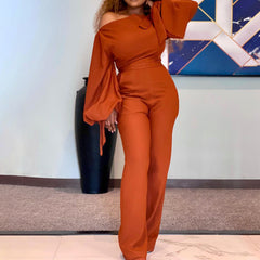 Green shawl wrap High Waist Plus Size Wide Leg Jumpsuit