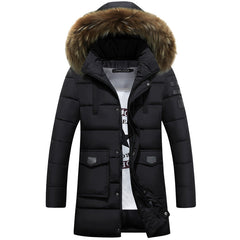 Men s Warm Overcoat Winter Coat Parka Hooded Jackets