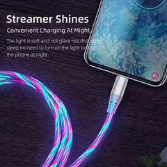 Fast Charging And Luminous Mobile Phone Data Cable