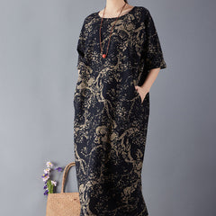Women's Commoner Literary Retro Plus Size Dress