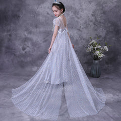 Girl's sequined gauze dress