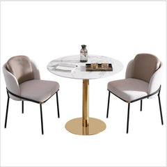 Chair Marble Small Round Table Table And Chair Iron Art