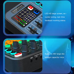 Fashion Minimalist Sound Card Support 48v Microphone