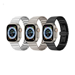 Suitable For Smartwatch 8 Stainless Steel Strap Bow Buckle IWatch Metal Watch Band