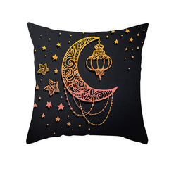 Home Fashion National Style Peach Skin Velvet Printed Cushion Cover