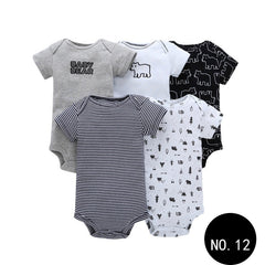 Baby Short Climb 5-piece Romper Boys and Girls Cotton One-piece Rompers