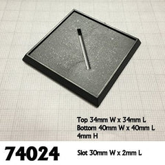 Bones Bases: 40mm Square Plastic Base (10)