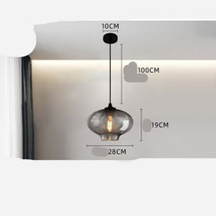 Nordic Creative Glass Chandelier Cafe