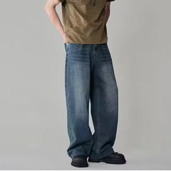 Vintage High-street Straight-leg Loose Wide-leg Jeans
