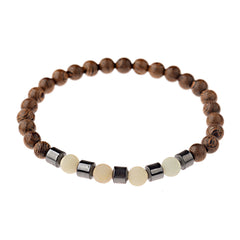 Same Style Personalized Cross Wood Grain Wooden Bead Bracelet