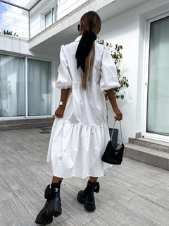 Shirt Lapel Plus Size Loose Swing Dress