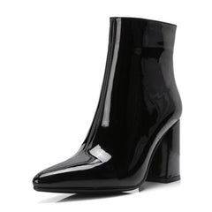 Working thick heel gold and silver plus size short boots