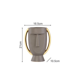 Northern Europe Limelight Resembles Facial Ceramic Vase Originality Is Contracted