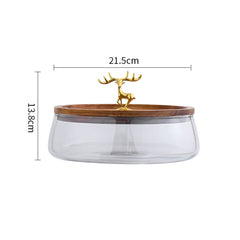 Glass Fruit Pot Coffee Table Snack Storage Box