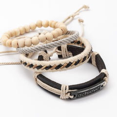 Men's And Women's Personalized Fashion Alphabet Four-piece Bracelet
