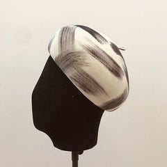 Simple graffiti brush color female wool felt hat