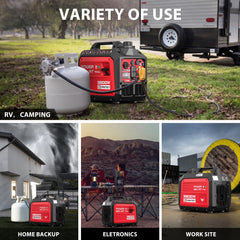 3800W/3500W Gas/Propane Dual Fuel Inverter Generator w/ CO Alert HB5040DC