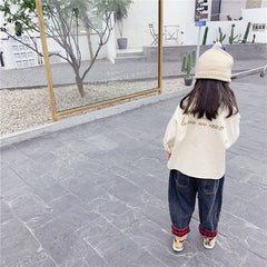 Girls Korean Style Autumn Embroidered Shirt