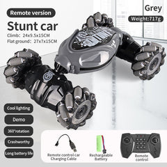 4WD RC Off Road Stunt Wheels Drift Car With Music Led Lights 2.4G Gesture Remote Control Spray 360 Rotating Climbing Car Toys