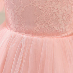 Girls' Lace Stitching Umbrella Princess Dress
