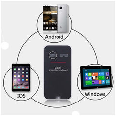 Wireless Laser Keyboard with Bluetooth Connectivity for Mobile and Desktop Devices