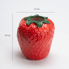 Good-looking Light Luxury Decoration Living Room Flower Arrangement Modern Strawberry Vase Ceramic