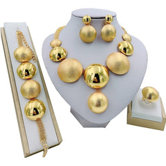 Four-piece alloy jewelry set