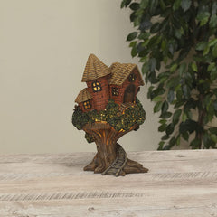 Solar Lighted Gnome Treehouse