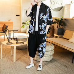 Linen fashion plus size Chinese style suit