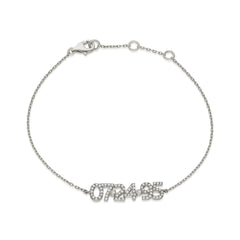 Gold Personalized 925 Sterling Silver Full Pave Diamond Year Bracelet | Custom DIY Number Digital Date Charm Bracelet for Women, Jewelry Gift for Her