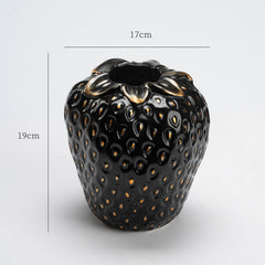 Good-looking Light Luxury Decoration Living Room Flower Arrangement Modern Strawberry Vase Ceramic