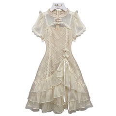 Women's Plus Size Summer French Design Sweet And Spicy Cheongsam