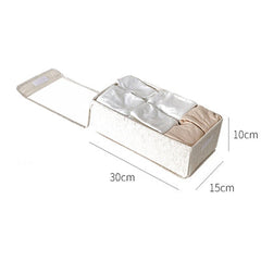 Household Multi-grid Folding Fabric Underwear Storage Box