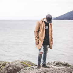 Street men's knee-skinned jeans