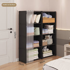 Dust-proof Wardrobe Household Bedroom Storage Cabinet Combination Locker Small Wardrobe Storage Rack