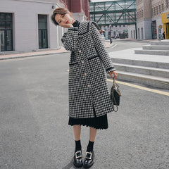 Winter Loose Navy Collar Woolen Coat
