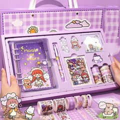 Hand Account Book Gift Box Set Cute Girl Heart Notebook