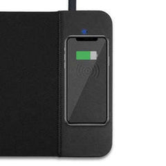 Qi Wireless Charger Mouse Mat Smart Phone Ultrathin Fast Charging Pad Mousepad Black