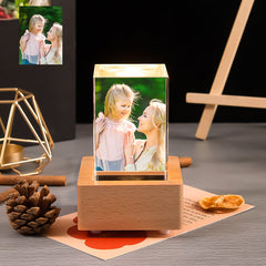 Creative Square Crystal Engraved Color Printed Photo Gift Ornaments