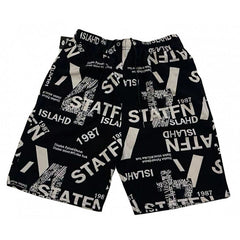 Summer Beach Pants Men's Loose Casual Fifth Pants Ice Silk High Elasticity Quick-drying