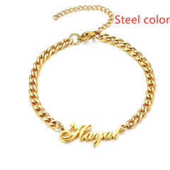 Personalized Creative Stainless Steel Custom Cut Name Bracelet