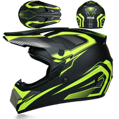 Youth Off-Road Motorcycle Helmet - [green] | Lightweight Motocross Full Face Shield for Dirt Bike & ATV