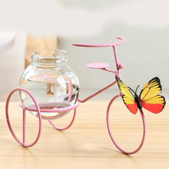 Creative Wrought Iron Table Decoration Hydroponic Vase